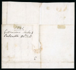 Stamp of India » Postal History 1841 letter datelined 30 Jan sent from Calcutta to Liverpool, with red boxed Calcutta GPO Ship