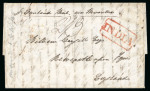 Stamp of India » Postal History 1845/47 two letters from the same correspondence, Calcutta and Cawnpore to Newcastle