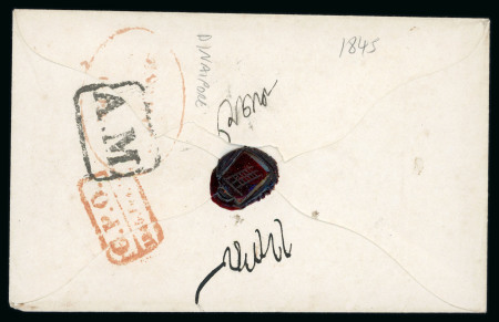 Stamp of India » Postal History 1845 Dinapore to Calcutta, official letter marked “Free”, applied Dinapore mark