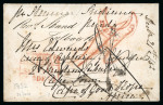 Stamp of India » Postal History 1853 Small neat envelope from Madras to Cape Town,