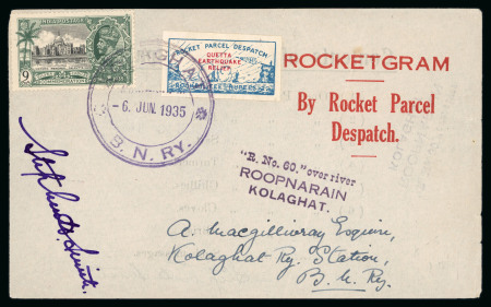 Stamp of Aerophilately » Rocketmail 1935/38/39 a group of rocket mail, comprising four rocketgrams signed Stephen Smith