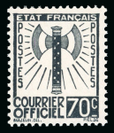 Stamp of France » Service 1943, série Francisque Y&T n° 1/15 **, cote 3'750€,TB.