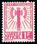 Stamp of France » Service 1943, série Francisque Y&T n° 1/15 **, cote 3'750€,TB.
