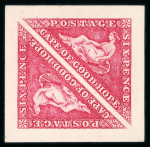 Stamp of South Africa » Cape of Good Hope 1902-29 reprints (proofs) in pairs for 6d in black and in carmine, also 1s in violet