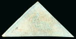 Stamp of South Africa » Cape of Good Hope 1853 1d deep brick-red on deeply blued paper, with good to large margins, crisp partial triangular cancel