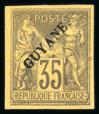Stamp of Colonies françaises » Guyane française 1886, Type Sage, Y&T n°12 (*), signé Roumet, cote 3'750€,