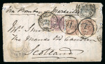 Stamp of India » 1855-1946 De La Rue and later Crown Colony Issues India 1865/81/92 three letters sent to England, Scotland and USA. Ootacamund 21 Jan 1865 to Scotland