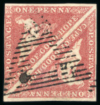 Stamp of South Africa » Cape of Good Hope 1855 1d rose on cream toned paper sideways watermark variety in used pair