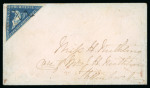 Stamp of South Africa » Cape of Good Hope 1855 4d deep blue on white paper on cover cancelled by manuscript