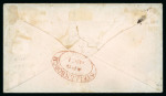 Stamp of South Africa » Cape of Good Hope 1855 4d deep blue on white paper on cover cancelled by manuscript