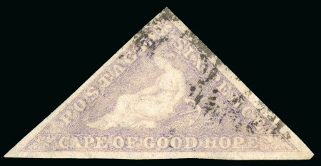 Stamp of South Africa » Cape of Good Hope 1855 6d pale rose-lilac on white paper with sideways watermark variety, used