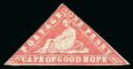 Stamp of South Africa » Cape of Good Hope 1861 Woodblock 1d carmine on laid paper unused
