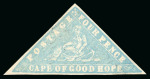 Stamp of South Africa » Cape of Good Hope 1861 4d pale grey-blue on laid paper with good margins, very lightly used
