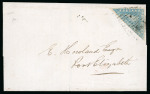 Stamp of South Africa » Cape of Good Hope 1861 4d pale milky blue with just touched to good margins, on cover