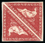 Stamp of South Africa » Cape of Good Hope 1863 1d deep carmine-red in mint pair