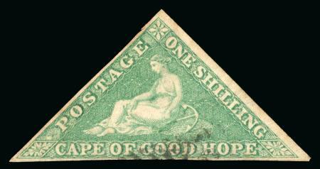 Stamp of South Africa » Cape of Good Hope 1863 1s bright emerald green used