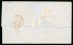 Stamp of India » 1855-1946 De La Rue and later Crown Colony Issues 1858 Madras to Rangoon entire letter, sent “per Steamer Bengal via Calcutta”, franked with 4a