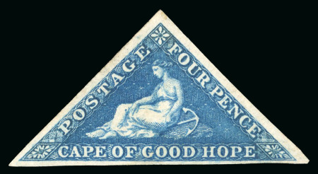 Stamp of South Africa » Cape of Good Hope 1853 1d brown-red on slightly blued paper fine used