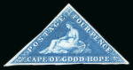 Stamp of South Africa » Cape of Good Hope 1855 4d blue on white paper, unused, with fine to good margins