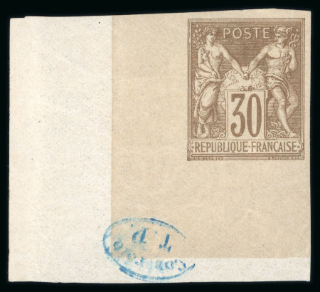 Stamp of France » Type Sage 1876-1900 1876 , Type sage 30 centimes brun clair non dentelé
