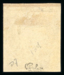 Stamp of France » Type Cérès de 1849-1850 1850, Cérès 10 centimes bistre-jaune Y&T n° 1 *, 4
