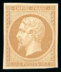 Stamp of France » Empire 1853-1862 1860, Napoléon III 10 centimes brun clair Y&T n°13B