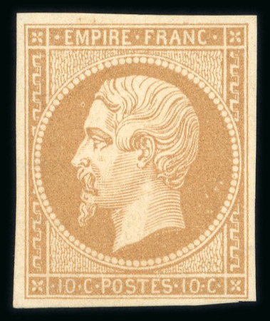 Stamp of France » Empire 1853-1862 1860, Napoléon III 10 centimes brun clair Y&T n°13B