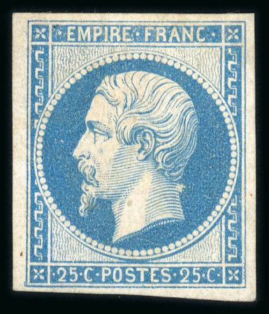 Stamp of France » Empire 1853-1862 1853 - Napoléon III 25 centimes bleu Y&T n°15 *, 1