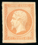 Stamp of France » Empire 1853-1862 1853 - Napoléon III 40 centimes orange sur paille Y&T