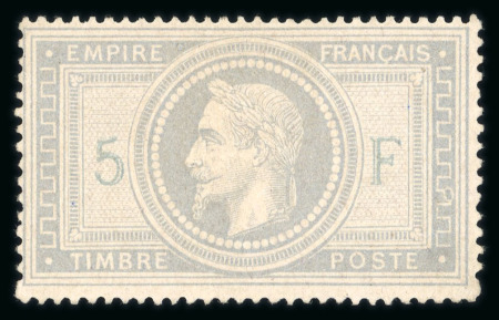 Stamp of France » Empire Lauré 1863-1870 1869 - Empire lauré 5 francs violet-gris Y&T n°33 *,