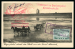 Stamp of Aerophilately » Rocketmail 1933 Herta rocket PPC, franked with Zucker Rocket stamp 1 Mark and on back Hindenburg 3pfg