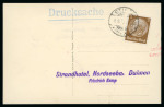 Stamp of Aerophilately » Rocketmail 1933 Herta rocket PPC, franked with Zucker Rocket stamp 1 Mark and on back Hindenburg 3pfg