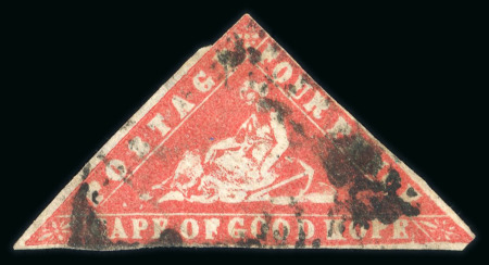 Stamp of South Africa » Cape of Good Hope 1861 Woodblock 4d carmine on laid paper error of colour, used