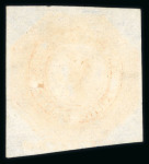 Stamp of Australia » Tasmania 1853 4d orange pl.1, second state, unused without gum, showing printer's inscription
