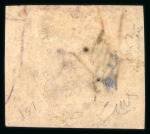 Stamp of British Guiana 1856 4c black on magenta, unused and initialled "E.D.W."