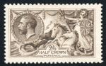 Stamp of Great Britain » King George V » 1913-19 Seahorse Issues 1913 Waterlow 2s6d (both shades), 5s rose-carmine and 10s indigo-blue mint large part o.g.