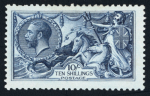 Stamp of Great Britain » King George V » 1913-19 Seahorse Issues 1913 Waterlow 2s6d (both shades), 5s rose-carmine and 10s indigo-blue mint large part o.g.