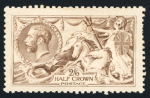 Stamp of Great Britain » King George V » 1913-19 Seahorse Issues 1915 De La Rue 2s6d deep yellow-brown and yellow-brown, each fine large part o.g., also 2s6d grey-brown