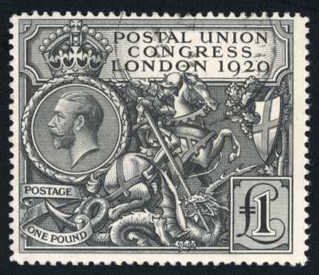 Stamp of Great Britain » King George V » 1924-36 Issues 1929 PUC £1 fine used with cds (S.G. £550).
