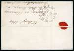 Stamp of Great Britain » 1840 1d Black and 1d Red plates 1a to 11 1840 1d black pl.1b PJ on printed dinner invitation to Hastings