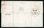 Stamp of Great Britain » 1840 1d Black and 2d Blue "May Dates" 1840 (May 28) entire from Edinburgh to Charleston (Scotland) with 1d black pl.2 RC