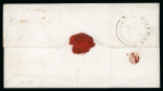Stamp of Great Britain » 1840 1d Black and 1d Red plates 1a to 11 1840 1d black pl.4 OK and OL, two singles on cover from Northleach to Cheltenham