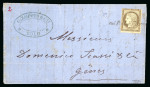 Stamp of France » Emission Cérès 1871-72 1876, Lettre affranchie avec Y&T n° 56, départ Volos