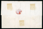 Stamp of Great Britain » 1840 1d Black and 1d Red plates 1a to 11 1840 1d black pl.5 CL on entire from Upton-on-Severn to Berriew tied by red MC, part Upton and Worcester undated Town cancels