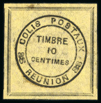Stamp of Colonies françaises » Réunion 1890. colis postaux Y&T n° 1 *. Très frais. Signé Calves,