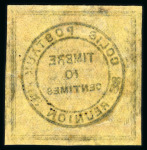 Stamp of Colonies françaises » Réunion 1890. colis postaux Y&T n° 1 *. Très frais. Signé Calves,