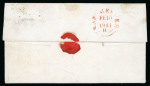 Stamp of Great Britain » 1840 1d Black and 1d Red plates 1a to 11 1840 1d black pl.10 MI-MJ in horizontal pair with good to large margins on entire to Sheffield