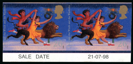 Stamp of Great Britain » Queen Elizabeth II 1998 Fantasy Novels 26p mint n.h. imperforate pair