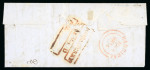 Stamp of India » Foreign Settlements in India » French Indian Settlements 1864 1/2a on small letter from Pondicherry to Karikal, perfectly tied by diamond of dots 111