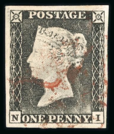 Stamp of Great Britain » 1840 1d Black and 1d Red plates 1a to 11 1840 1d black collection neatly presented on pages, 23 examples